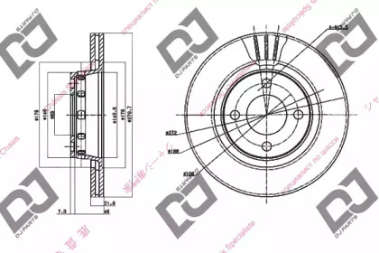 Тормозной диск DJ PARTS BD1587